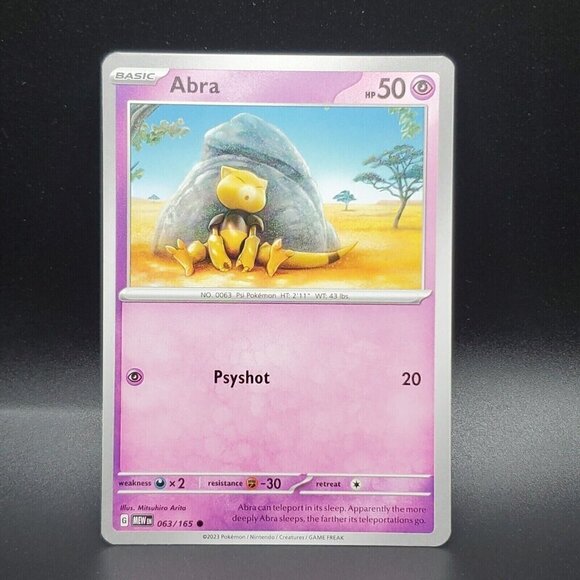 Pokemon TCG - Abra - 063/165 - Scarlet & Violet 151 - Near Mint or Better - Picture 3 of 4